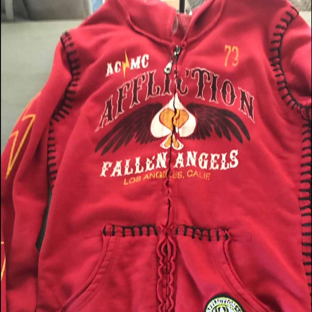 Affliction Fallen Angels hooded jacket.